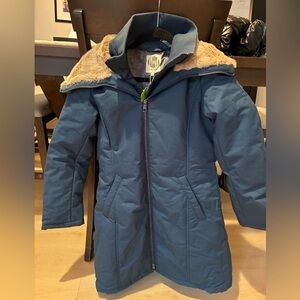 HoodLamb Women’s Coat NWT Faux Fur Hood Ethical Size M